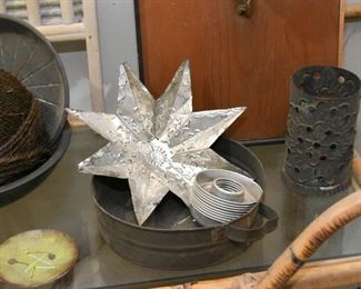 Metalware, Tin, Punched Tin, Candle Lantern, Food Molds