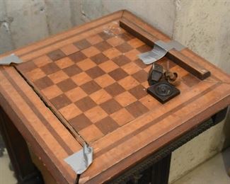 Antique Victorian Game / Chess Table