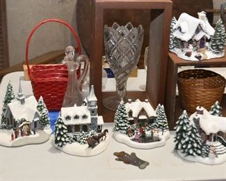 Thomas Kincaid Christmas Figurines / Cottages