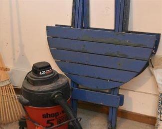 Shop Vac, Folding Outdoor Table--Shop Vac is SOLD