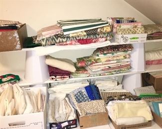 Large assortment of fabric, various kinds
