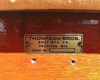 Vintage 1960’s Thompson wooden boat w/ trailer and 75 HP Evinrude motor