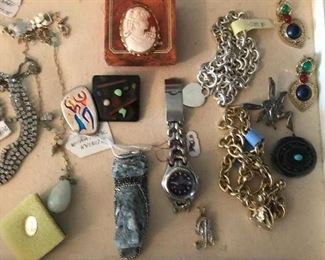 Fine jewelry including some gold and sterling silver