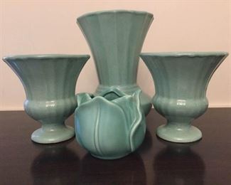 Vintage Art Pottery Vases: Stangl, P York and Pfaltzgraff https://ctbids.com/#!/description/share/228045