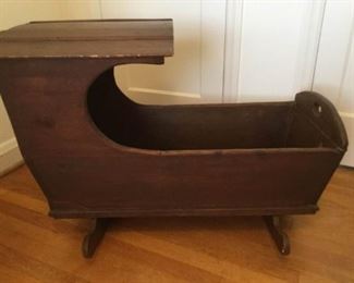 Vintage Handcrafted Rocking Cradle https://ctbids.com/#!/description/share/228052