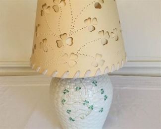 Belleek Kylemore Shamrock Lamp https://ctbids.com/#!/description/share/228019