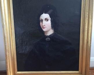 Original unsigned antique portrait painting https://ctbids.com/#!/description/share/230639