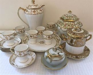 Vintage Handpainted Nippon Tea Set and Lidded Jar https://ctbids.com/#!/description/share/230635