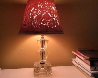 Glass Lamp with Cutout Shade