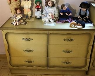 Vintage Dresser and Dolls