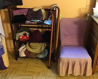 Hats, Handbags and Vanity Chair