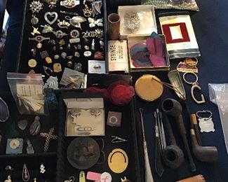 Costume Jewelry, Knives, Pipes and Other Collectibles