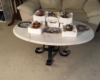 Marble and Metal Coffee Table