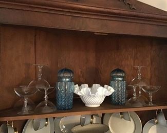 Vintage Glasses, Canisters and Candy Dish