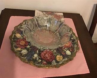 Ceramic Wreath and Serving Bowl