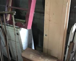 Wooden Toilet Tank and Doors