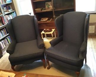 Wing Back Chairs and Smoking Stand