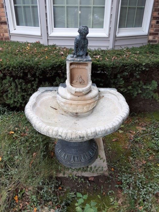 Large cement fountain
