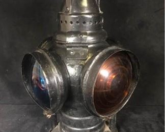 L041Adlake Railroad Switch Lamp With Bell Base