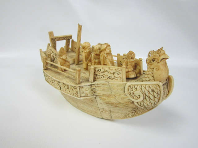 Early Carved Boat.