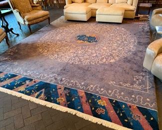 15. Antique Asia Wool Rug (9'9" x 13'9")