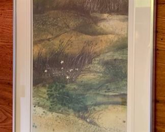 59.  Watercolor " Long View," Valfred Thelin (20" x 30") 