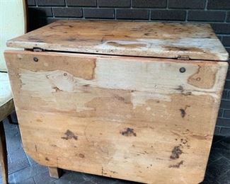 69. Antique Swedish Drop Leaf Table w/ 2-24"  (22" x 34" x 31")