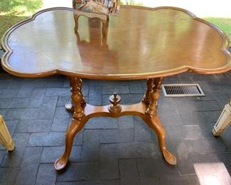 75. Scallop Side Table (32" x 22" x 34")