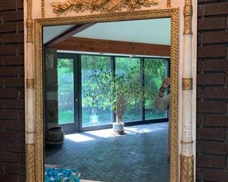 77. Gilt and White Framed Mirror (40" x 52")