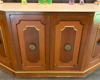 76. 4 Door Sideboard w/ Quartz Top (64" x 20" x 33")