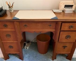 94. Vintage 7 Drawer Desk (48" x 19" x 31")