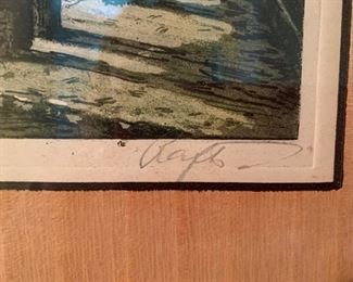 110. Signed European Scene (15" x 12")