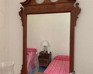 100. Wood Framed Mirror (24" x 42")