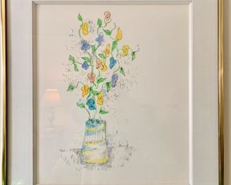 109. Vase of Flowers Signed Still Life (26" x 29")