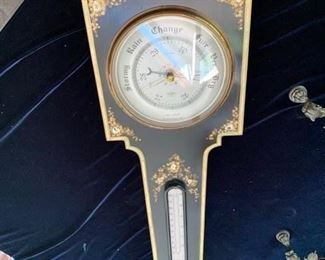 Black Inlaid  Barameter with gilt decoration