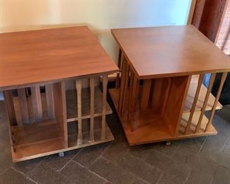 Pair of MCM Revolving Bookcases