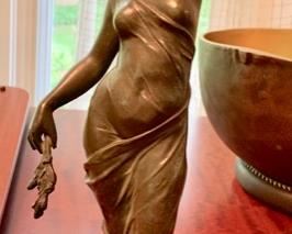 12. Bronze Statue signed Villanis (14")