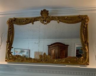 16. Antique Gilt Framed Mirror (59" x 38")