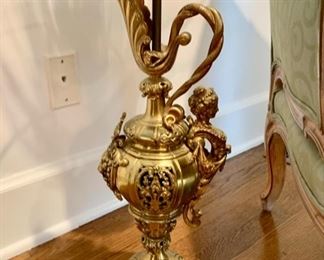 27. Glass Top Side Table Samavar (15")