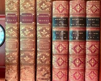 51. Athénée De La Ville D'Anvers 1822 (3) 53. Memoirs of St. SImon 1883 (3) 54. Parkman's Work 1906 (3)