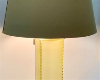 65. Pair of Frosted Glass Lamps (27")