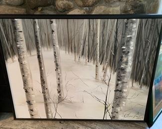 67. Birch Trees in Winter Signed (49" x 39")