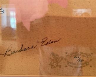 86. "I Dream of Jeannie" signed by Barbara Eden 202/250 (24" x 21")
