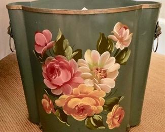 Hand Painted Trash Can