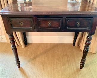 103. 3 Drawer Indonesian Desk (39" x 34" x 32")