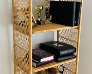 117. Wicker Etagere (24" x 14" x 76")