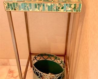 123. Metal Accent Table (13"x 13" x 29")