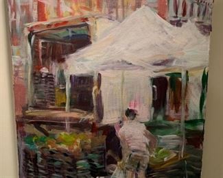 126. Waterfront Market by Edward Cheung 2014 (30" x 39")