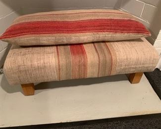 127. Bench and Pillow from ABC Carpets (35" x 20" x 12")