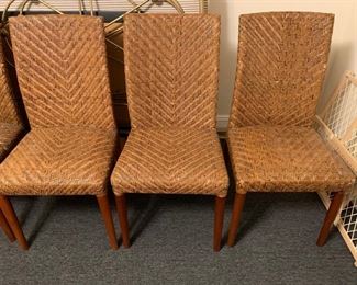 131. 6 Rattan Dining Chairs